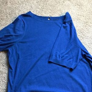 Talbots royal blue short sleeved pullover